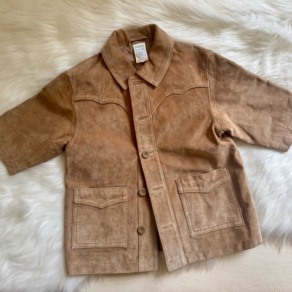 Gymboree Tan Real Leather Kids Jacket